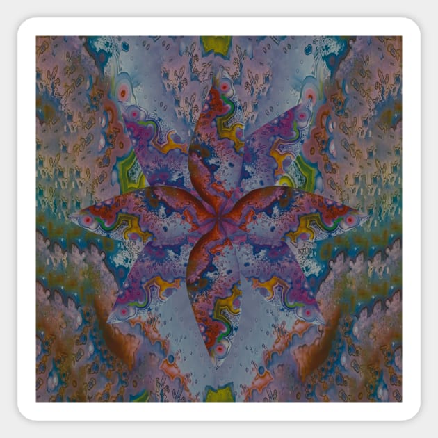 Abstract Multicolor Digital Art inspired by Nature Sticker by JeLoTall